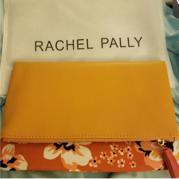 Rachel Pally Fold Over Clutch Purse Yellow and Orange Floral  Rachel Pally Yellow Floral Clutch